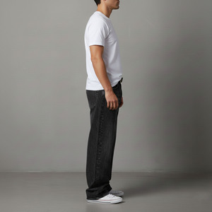 Pantalones Baggy de Mezclilla de Algodón Lavado Personalizados de Alta Calidad para Hombre, Estilo Hip Hop, Pierna Recta, Venta al por Mayor 2026 - Product Image 2