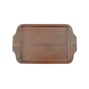 Thatuwood Polished <b>Wooden</b> <b>Serving</b> <b>Tray</b> With Handles Food Safe Eco Friendly Made in Vietnam - Product Image 3