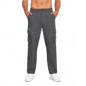 Pantalones Cargo Casuales para Hombre, Cintura Media, 100% Algodón, Cómodos, Corte Relajado, Tela Resistente para Uso Diario, Actividades al Aire Libre y Viajes - Product Image 2