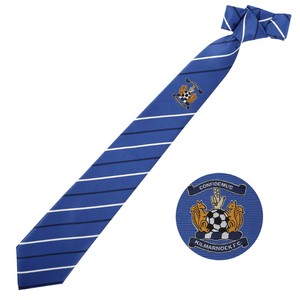 Cravate de Sororité Personnalisée Rayée Écologique Anti-Boulochage Noire et Grise pour Hommes avec Tissu Jacquard Tissé et Logo - Product Image 1