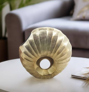 Textured <b>Vase</b> Shiny Gold Decorative <b>Vase</b> New Shape <b>Vase</b> Textured Modern European Design Home Decorative Fancy Metal Flower <b>Vase</b> - Product Image 2
