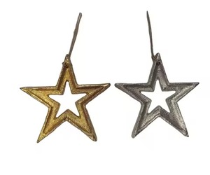 Metal <b>Hanging</b> Ornament <b>Star</b> Heart Tree Shape Traditional Christmas Decoration for Holiday Home Styling - Product Image 6