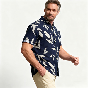 Chemises boutonnées à manches courtes pour hommes, motif à pois, coupe ajustée, respirantes, style décontracté, par un créateur de mode de renom, ODM Printemps - Product Image 6