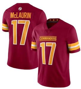 Maillot de football américain unisexe 100 % coton peigné avec logo personnalisé, manches courtes, respirant, séchage rapide, coupe ample - Product Image 1