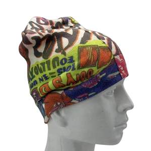 Gorros de punto ajustables sublimados con logo personalizado, MOQ bajo, tejido acrílico/algodón jacquard de alta calidad, con puntos acanalados y lazos de frutas. - Product Image 4