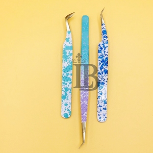 แหนบออกแบบเอง แหนบต่อขนตาแบบกำหนดเอง แหนบปลายใยมิงค์ แหนบต่อขนตา MOQ ต่ำ ทำจากสแตนเลส - Product Image 2