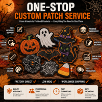 Fournisseurs OEM – Nouveaux patchs en chenille brodés personnalisés avec lettres et paillettes, style Halloween, pour vêtements, accessoires et cadeaux