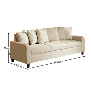 Muebles de sofá para sala de estar producidos en Indonesia. Sofá de interior hecho de madera de teca blanda con 3 asientos - Product Image 6