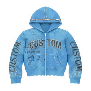 Sudadera con Capucha Casual con Pedrería, Estampado Moderno, Ajuste Cómodo, Estilo Deportivo, Atuendos Elegantes para el Día a Día, Salidas Informales - Product Image 5