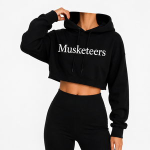 Sudadera Corta de Algodón 100% con Cremallera para Mujer, Estilo Oversize, Hombros Caídos, Felpa Pesada, Lavado Ácido, Ecológica, Personalizada OEM/ODM - Product Image 2
