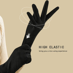 Guantes de Ciclismo para Exteriores, Antideslizantes, Cálidos, Impermeables, con Forro Polar, Pantalla Táctil, Transpirables, Unisex, Medios Dedos, Cierre con Cordón, Cuero - Product Image 5