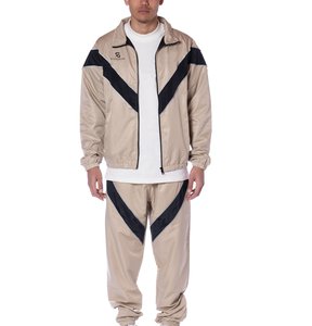 Men's Solid Nylon Windbreaker Tracksuit Two Piece Long Sleeve <strong>Half</strong> Zip <strong>Jacket</strong> Jogger Set Quick Dry 2026 - Product Image 1