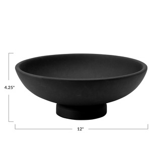 Cuenco de madera de mango hecho a mano con base, decoración de mesa de madera para cocina, mesa de comedor, mesa auxiliar o exhibición de llaves - Product Image 5