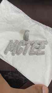 Pendentif personnalisé MCTEE en argent plaqué or avec diamants Moissanite, style hip-hop, pour homme, couleur blanche - Product Image 4