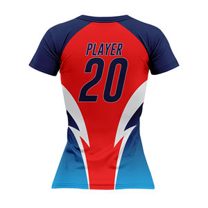 เสื้อเบสบอลคอกลมแขนสั้นแบบยูนิเซ็กซ์ พิมพ์ลายตามสั่ง ไซส์ใหญ่ ระบายอากาศได้ดี ผลิตจากโพลีเอสเตอร์ 100% ชุดกีฬาซอฟต์บอล พิมพ์ลายดิจิทัล - Product Image 2