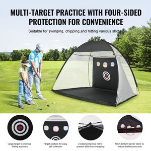 10x7 piedi rete pratica Golf interno/esterno casa Swing aiuto per l'allenamento di Golf colpire bersaglio porta borsa da cortile guida scheggiatura regalo per - Product Image 3