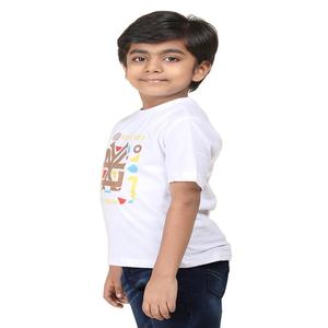 T-shirt Little Gem 100% coton pour garçons à col rond avec différentes méthodes d'impression exportées dans le monde entier - Product Image 4