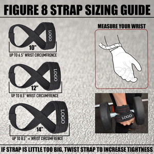 OEM Custom Logo Cotton Weightlifting 8 Figure Straps-Adjustable Lightweight Anti-Slip Figure 8 Design for Gym <b>Strength</b> <b>Training</b> - Product Image 3