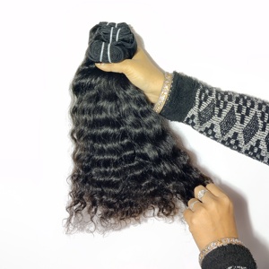 Extensions de cheveux humains indiens vierges non traités 100 % naturels, bouclés et crépus, qualité Remy, du fournisseur - Product Image 1
