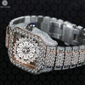 Montre de luxe Charm Jewells pour homme, boîtier en acier inoxydable, 30 mm, analogique, mécanique, résistante à l'eau 10 bars, date automatique, fermoir pliant - Product Image 1
