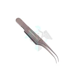 Top Manufacturer Pissco For Gill Forceps Curved Serrated High Quality Stainless Steel Eye Surgery Forceps