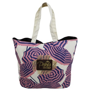 Sac fourre-tout au design tendance, fermeture à bouton aimanté, doublure en polyester avec poche intérieure ouverte et zippée, sac de plage en toile lavée 10 OZ - Product Image 1