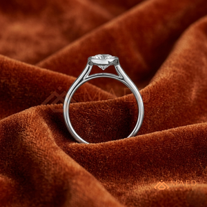 925 Sterling <b>Silver</b> Round Cut Bezel <b>Set</b> Engagement <b>Ring</b> Women Minimalist Solitaire Wedding <b>Ring</b> Fine Jewelry Elegant Design - Product Image 3