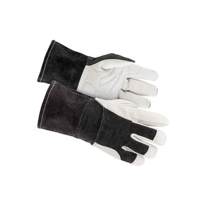 Gants de soudage en cuir de qualité supérieure avec protection contre les éclaboussures de métal fondu pour les applications de soudage à l'arc - Product Image 1