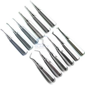Extracteur de racine manuel en acier inoxydable, instrument chirurgical dentaire, extracteur de pointe de racine, outil d'extraction de précision réutilisable CE ISO OEM - Product Image 1