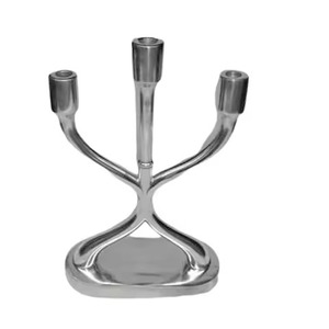 Support à bougies en métal artisanal de luxe, élégant porte-bougie, centre de table, décoration intérieure moderne pour la maison - Product Image 4