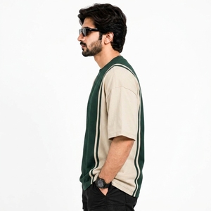 T-shirts oversize pour hommes, tissu en coton ample et élégant, respirant et confortable, streetwear urbain respirant. - Product Image 3