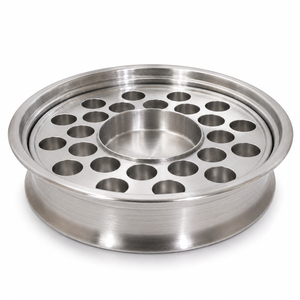 Bandeja de Comunión de Acero Inoxidable Pulido, Plato Religioso para Pan, Plato Central para Pan, 24 Compartimentos, Apto para Lavavajillas, Bandeja para Aperitivos en Casa - Product Image 1