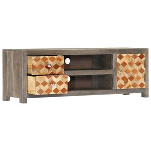 Supporto TV in legno massello 47.2 Mango "x 11.8" x 15.7 "di colore grigio - Product Image 2