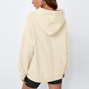 Sudaderas con Capucha Extra Grandes de Felpa Lisa Hechas a Medida de Alta Calidad para Mujer, Sudaderas con Capucha Extra Grandes Transpirables de Estilo Urbano - Product Image 2
