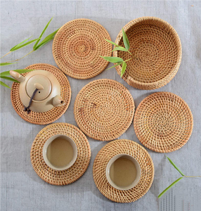 Sous-plat en rotin BOHO, support décoratif artisanal en rotin pour théière, meilleure vente - Product Image 6