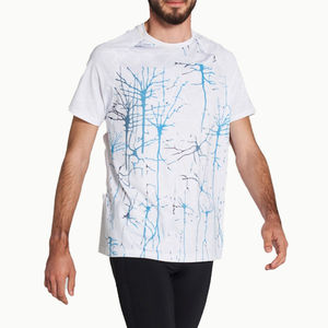 เสื้อยืดออกกำลังกายผ้าฝ้าย 100% แบบยูนิเซ็กซ์ พิมพ์ลายโลโก้ด้วยเทคนิค Sublimation เสื้อยืดผู้ชายผ้าถักแบบเรียบ - Product Image 5