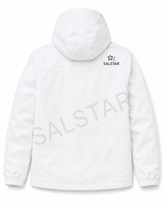 Veste Softshell blanche imperméable pour homme avec capuche, logo personnalisé, coupe-vent, vêtements de travail d'extérieur, veste d'hiver - Product Image 2