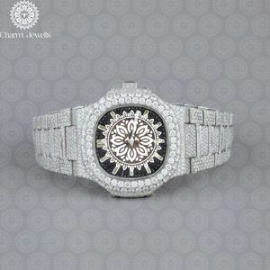 Montre de luxe pour homme Charm Jewels, cadran en acier inoxydable 40 mm, mouvement mécanique analogique, verre lumineux, résistance à l'eau 10 bars, automatique - Product Image 2