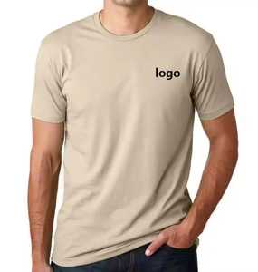 T-shirt Homme Col Rond Manches Courtes 100% Coton Couleur Unie Qualité Export Personnalisable Logo OEM Vente en Gros - Product Image 1