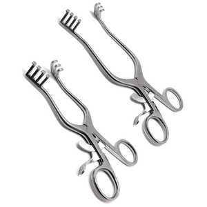 Retractor Quirúrgico Manual Weitlaner, Gancho para Heridas de 16 cm, 3x4 Puntas Cónicas, Acero Inoxidable, Uso Hospitalario, Derecho - Product Image 1