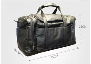 Sac de Voyage en Cuir pour Hommes, Sac de Sport et de Gym Imperméable avec Compartiment à Chaussures, Sac Polochon en Cuir pour le Week-end - Vente en Gros - Product Image 3
