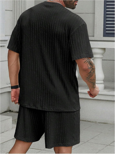 Vente en gros de t-shirts et shorts pour hommes personnalisés, ensemble 2 pièces, vêtements décontractés d'été avec logo imprimé, design personnalisé, ensembles de t-shirts courts - Product Image 5