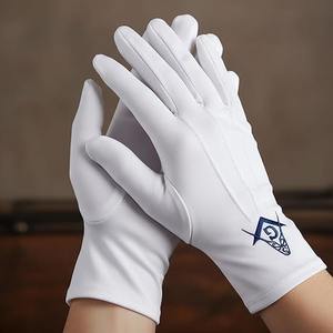 Tablier de Maître Maçon Blanc avec broderie du carré et de la compas et de l'Œil Qui Tout Voit, ceinture réglable – Régalia de Franc-Maçonnerie pour Loge - Product Image 6