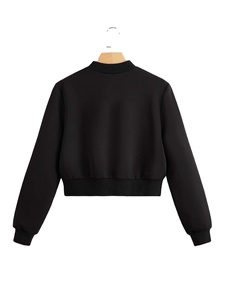 Chaqueta bomber con cremallera sólida para mujer de la mejor calidad, chaqueta cómoda de diseño personalizado para hombre - Product Image 5