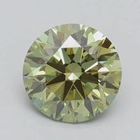 Diamant de laboratoire certifié, taille ronde, vert fantaisie, 2,00 carats, en vrac, pour la fabrication de bijoux - Vente chaude
