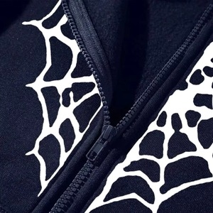 Sudadera con Capucha Personalizada 100% Algodón, Estilo Urbano, Oversize, con Estampado de Spiderman, Hombros Caídos, Felpa Francesa, Gruesa - Product Image 3