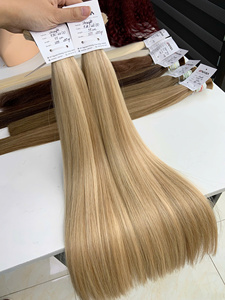 Extensions de cheveux vierges bruts vietnamiens en vrac, teints, lisses et épais, toutes nuances, trame unique, prix usine - Product Image 2