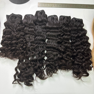 Échantillon gratuit personnalisé brut vietnamien meilleure couleur accentuée vague naturelle trame de cheveux de génie trame extensions de cheveux humains - Product Image 1