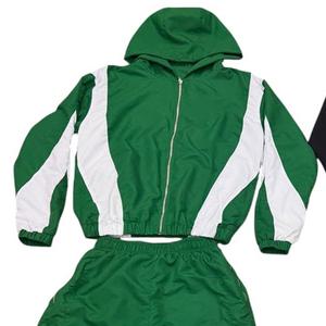 Conjunto Deportivo de 2 Piezas para Hombre, Chaqueta con Capucha y Pantalones Jogger, Diseño Colorblock, Cierre Reflectante, Nylon, Estilo Urbano - Product Image 5