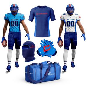 เครื่องแบบอเมริกันฟุตบอล100% ตาข่าย/สแปนเด็กซ์โพลีเอสเตอร์พิมพ์ซับลิเมชันเต็มรูปแบบสำหรับผู้ใหญ่ - Product Image 1